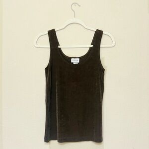 Chico's Travelers Brown Slinky Tank Top (Size 0)